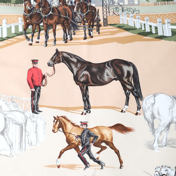 エルメス HERMES スカーフ
LES HARAS NATIONAUX カレ90 シルク カレ90 ネイビー 【SS】
【中古】