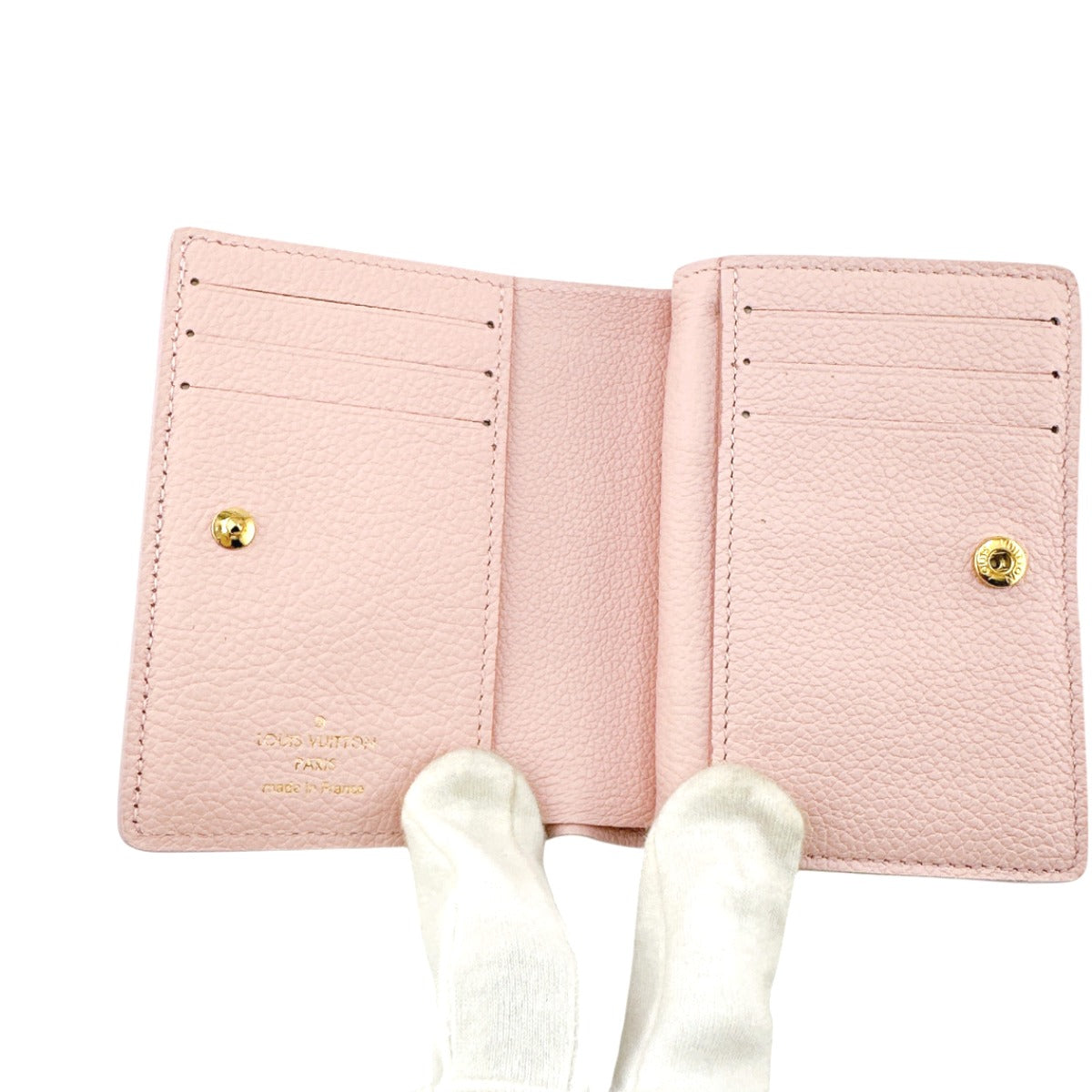 ルイヴィトン LOUIS VUITTON 二つ折り財布
カードケース付小銭入 モノグラム ポルトフォイユ・クレア モノグラムアンプラント M81529 ライトピンク LV