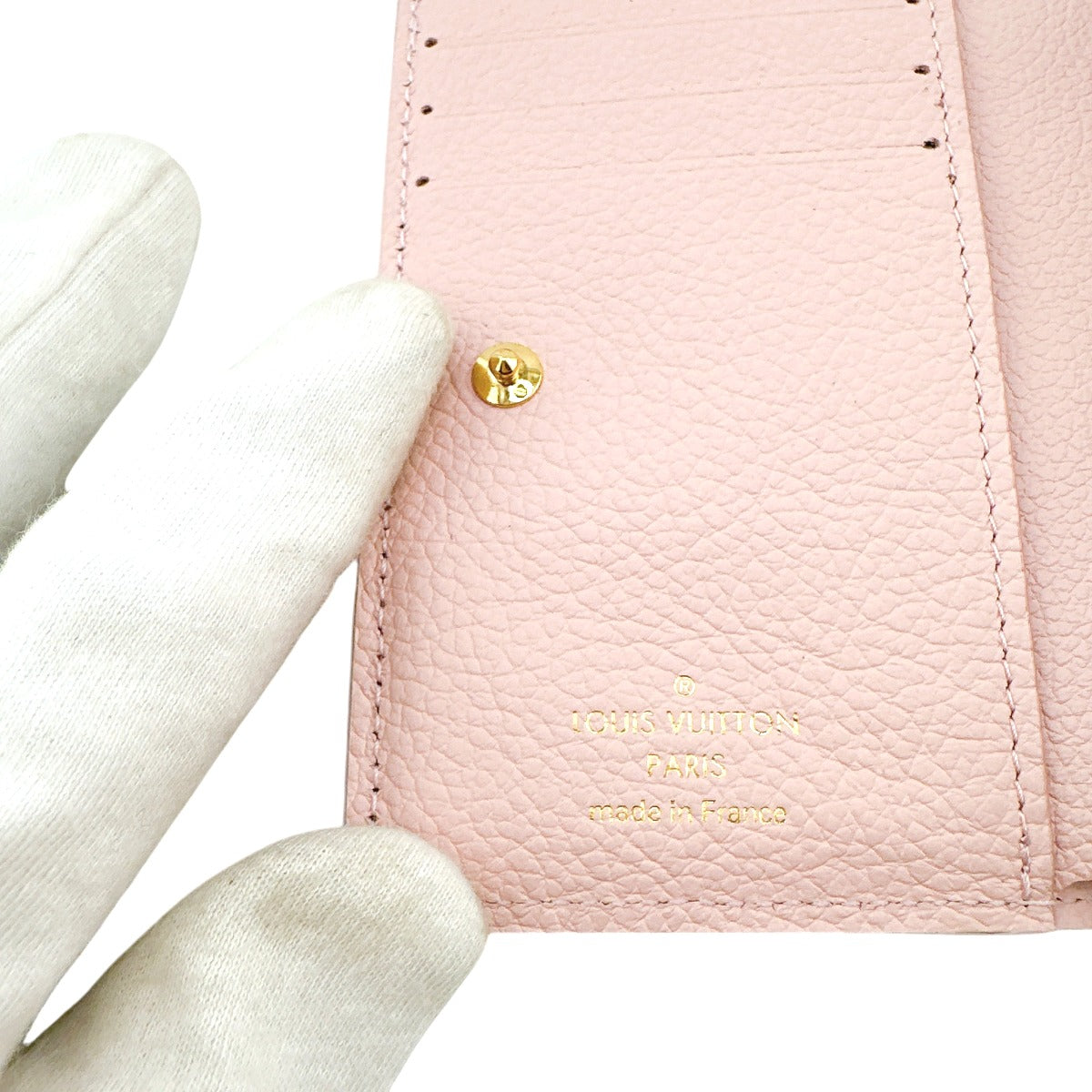 ルイヴィトン LOUIS VUITTON 二つ折り財布
カードケース付小銭入 モノグラム ポルトフォイユ・クレア モノグラムアンプラント M81529 ライトピンク LV