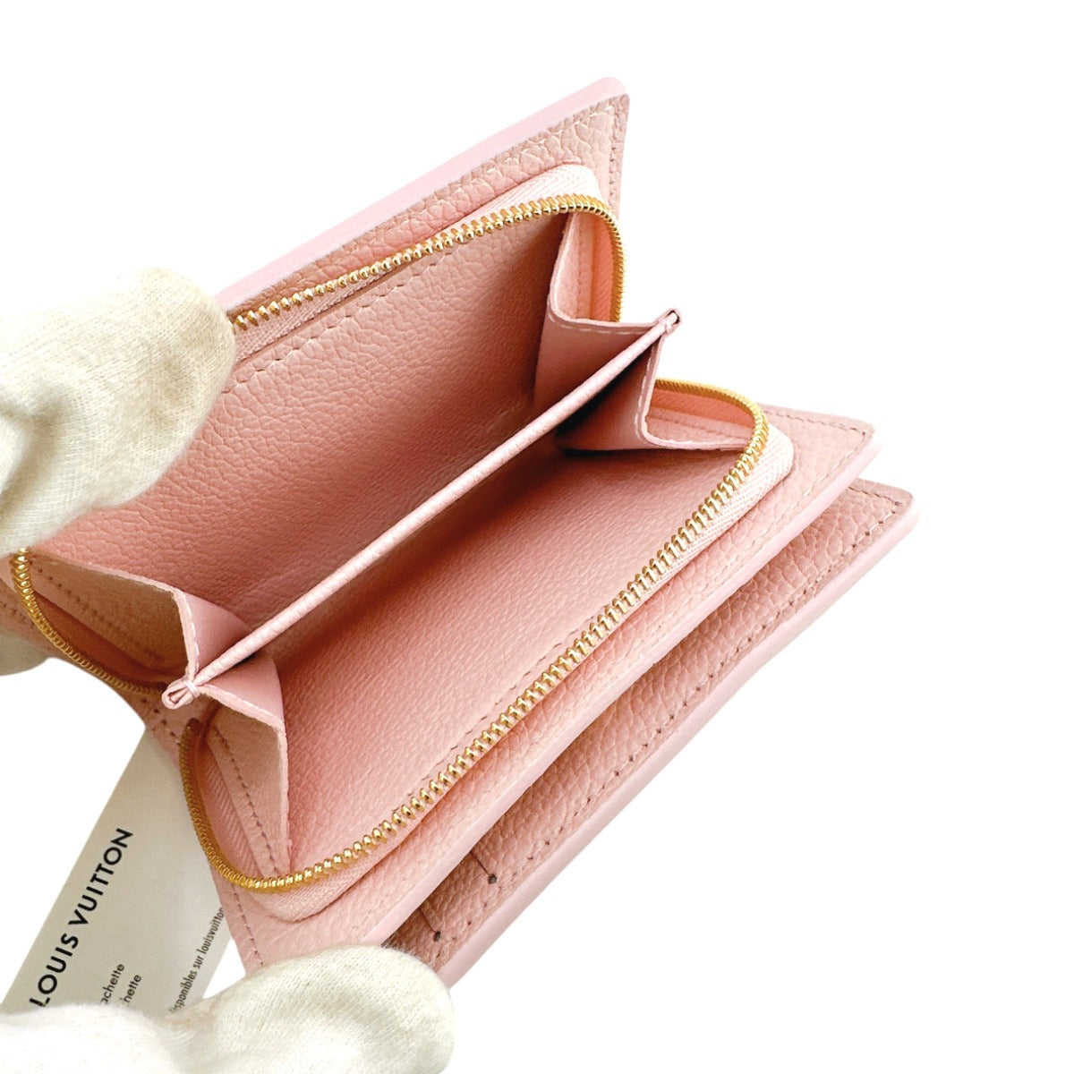 ルイヴィトン LOUIS VUITTON 二つ折り財布
カードケース付小銭入 モノグラム ポルトフォイユ・クレア モノグラムアンプラント M81529 ライトピンク LV