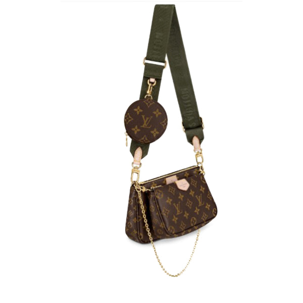 ルイヴィトン LOUIS VUITTON ポーチ
ショルダー モノグラム ミュルティ・ポシェット・アクセソワール モノグラムキャンバス M44813 カーキ×ブラウン LV