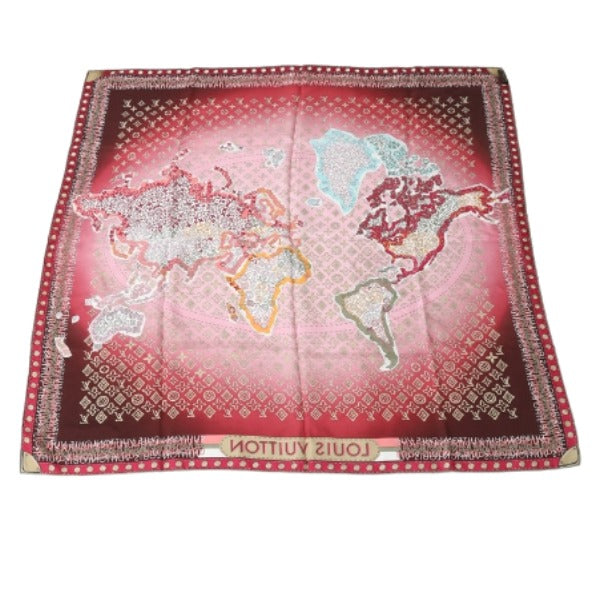ルイヴィトン LOUIS VUITTON スカーフ
シルク レッド LV
【SS】
【中古】