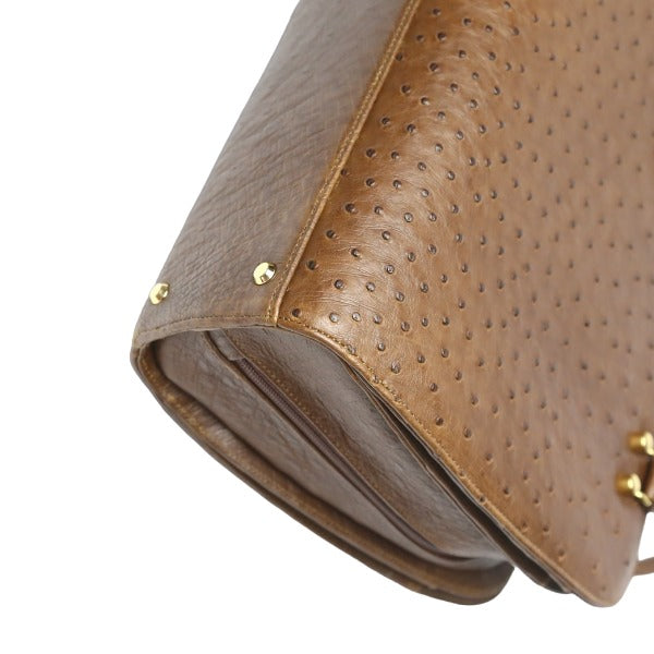 オーストリッチ ostrich ハンドバッグ
2way フルポイント ショルダーバッグ オーストリッチ ブラウン 【SS】
【中古】