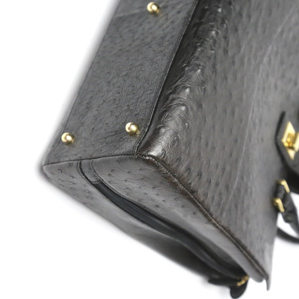 オーストリッチ ostrich ハンドバッグ
ショルダー 2way フルポイント オーストリッチ ブラック 【SS】
【中古】