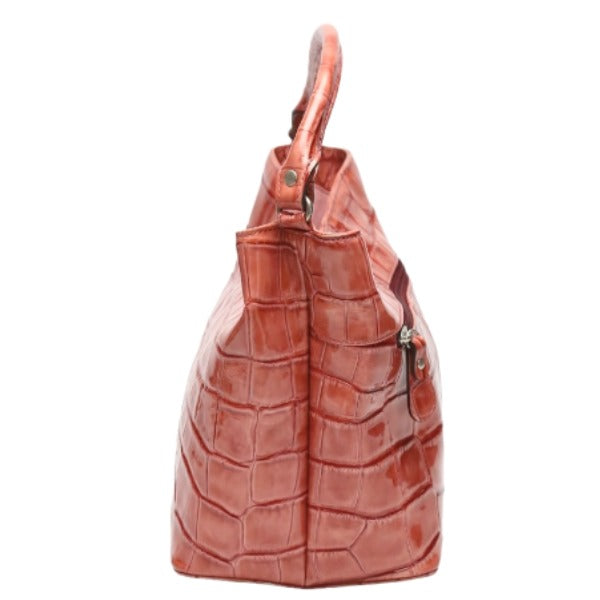 クロコダイル CROCODILE ハンドバッグ
クロコ型押し クロコダイル ピンク 【SS】
【中古】