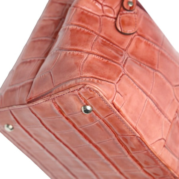 クロコダイル CROCODILE ハンドバッグ
クロコ型押し クロコダイル ピンク 【SS】
【中古】