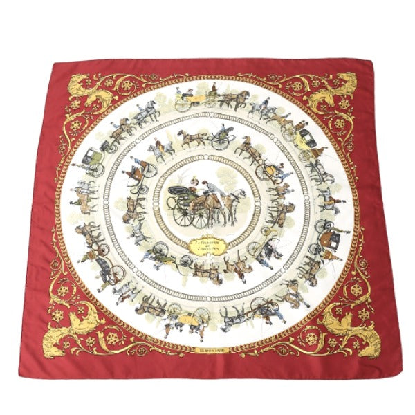 エルメス HERMES スカーフ
スカーフ カレ90 ロンシャンへの散歩 シルク100% シルク レッド 【SS】
【中古】