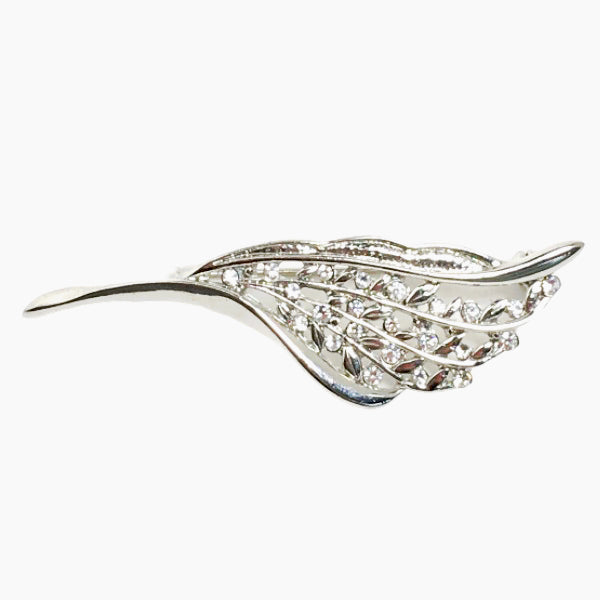 ブローチ
羽根 メッキ スチール シルバー 【SS】
【中古】