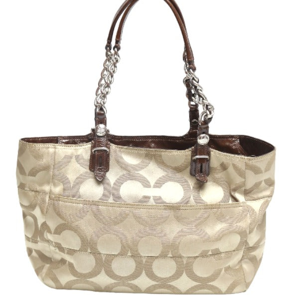 コーチ COACH ハンドバッグ
ハンドバッグ 馬車金具 シグネチャー キャンバス F14133 ベージュ 【SS】
【中古】
