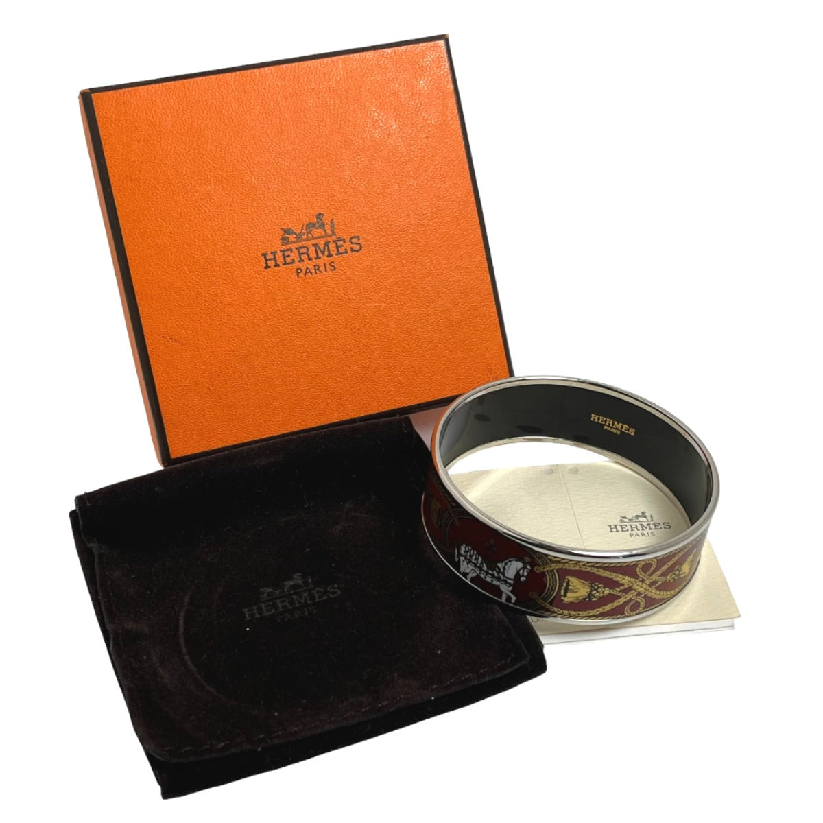 エルメス HERMES バングル
ブレスレット 七宝焼き SV レッド/ゴールド/ブラック 【SS】
【中古】