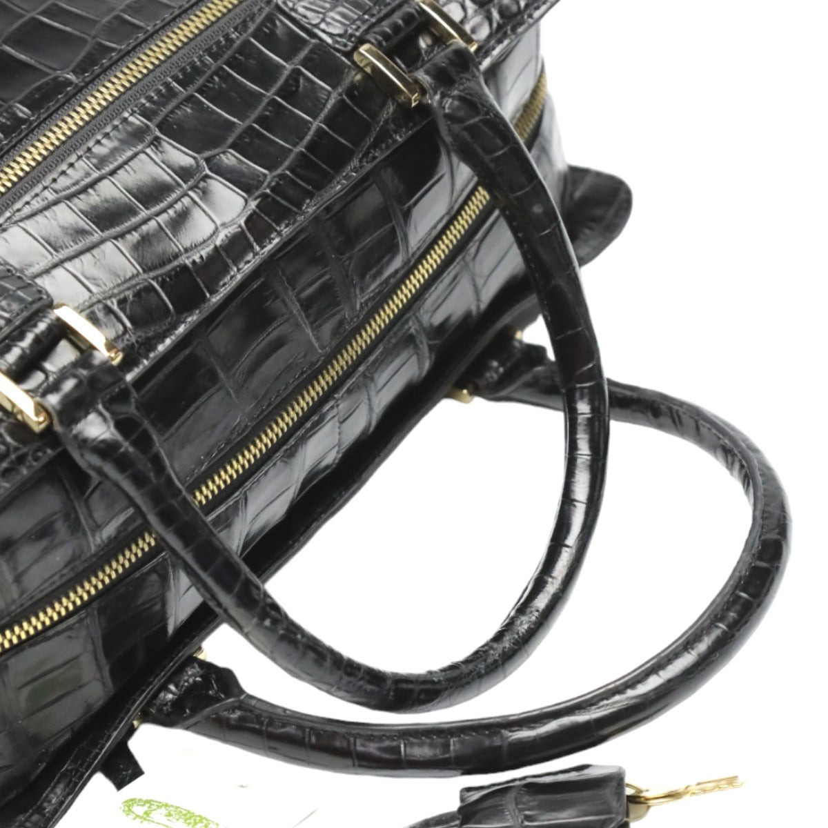 クロコダイル CROCODILE ハンドバッグ
ミニボストンバッグ クロコダイル 黒 【SS】
【中古】