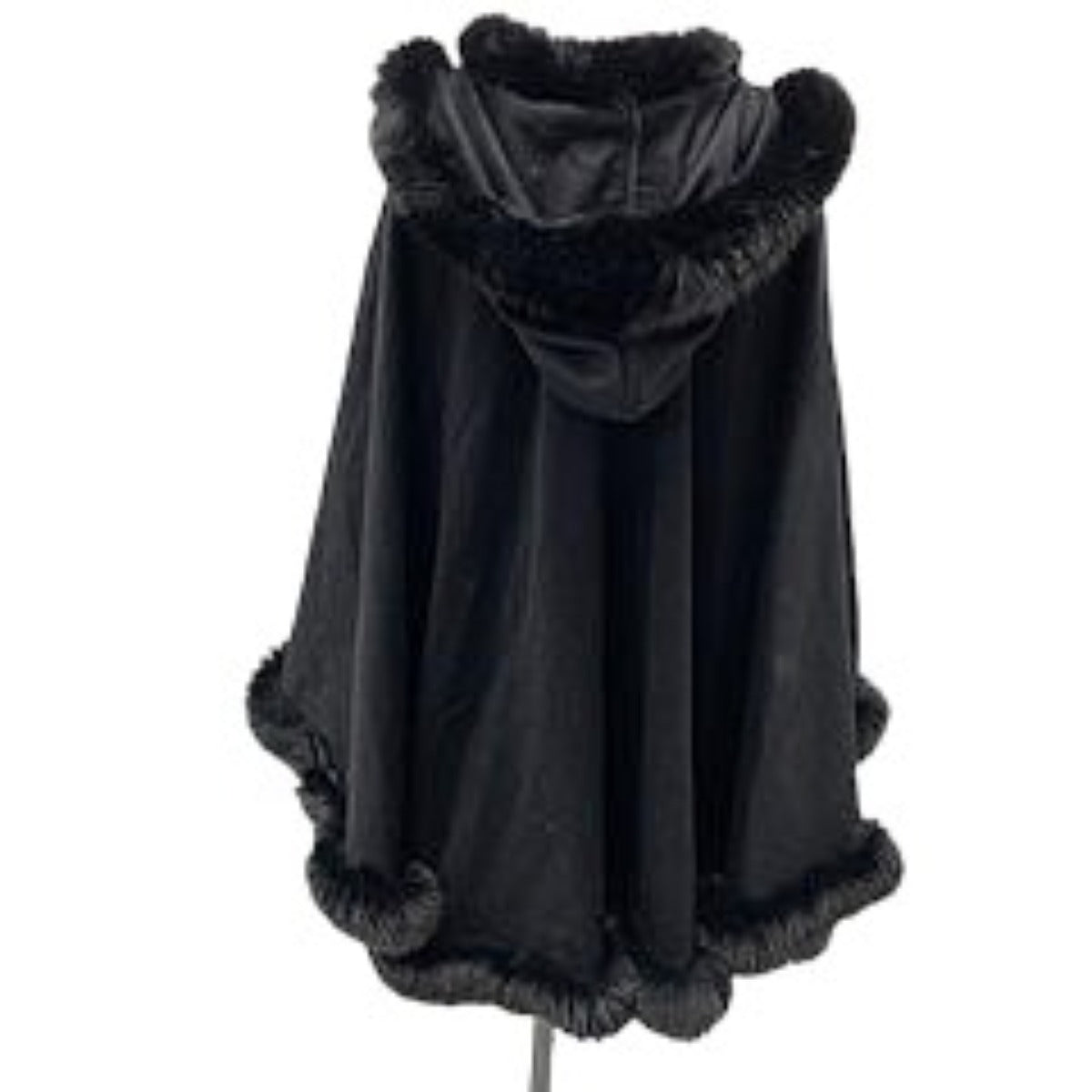 ピエール・バルマン PIERRE BALMAIN ポンチョ
毛皮コート フード付き カシミヤ100% ブラック 【SS】
【中古】