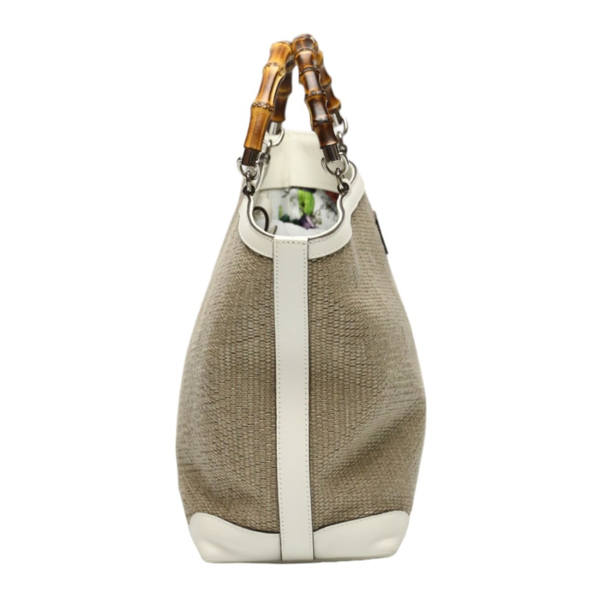 グッチ GUCCI ハンドバッグ
ハンドバッグ ストロー レザー バンブーショッパー キャンバス 311175 ベージュ×ホワイト 【SS】
【中古】