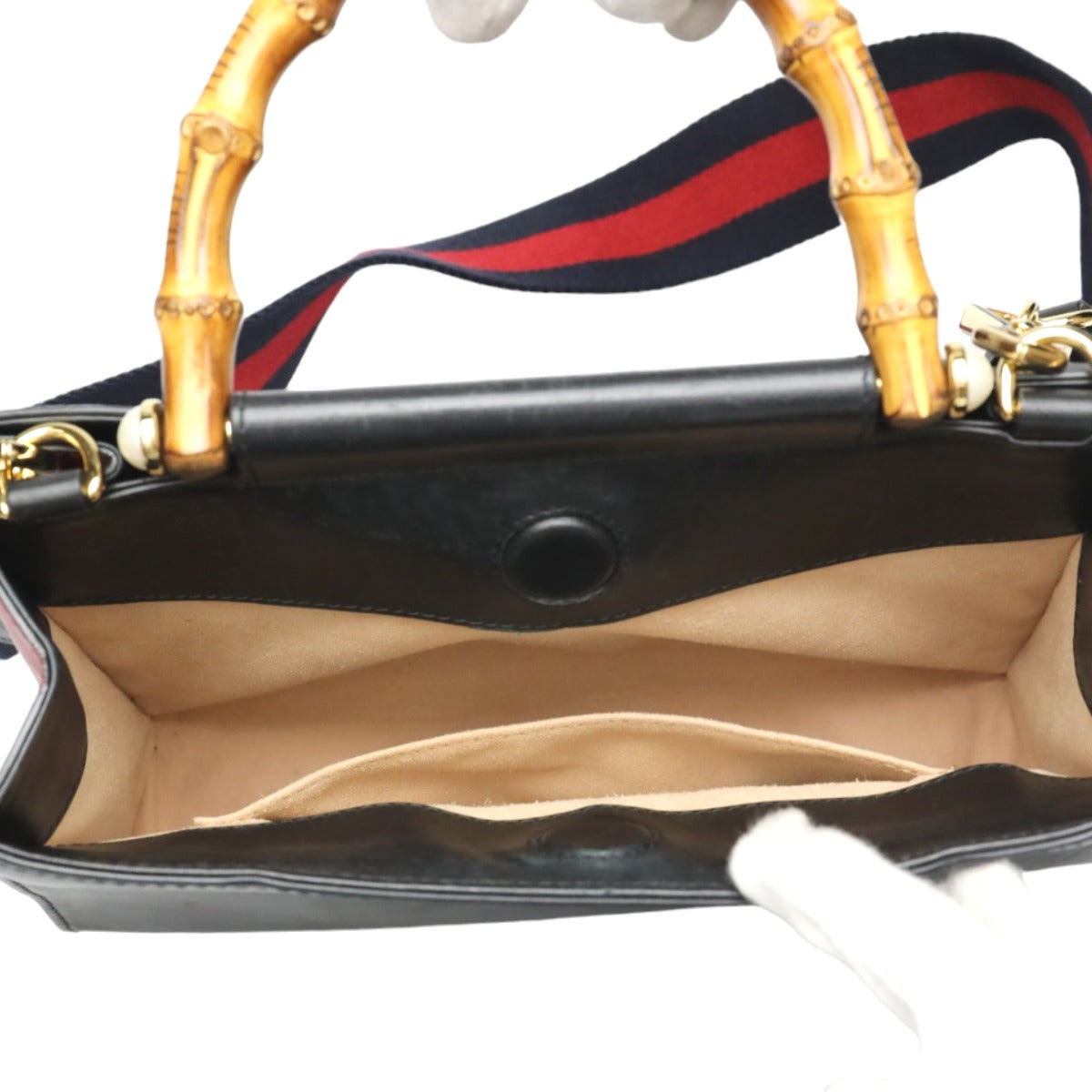 グッチ GUCCI ハンドバッグ
バンブー レザー 2wayバッグ レザー 459076 ブラック 【SS】
【中古】