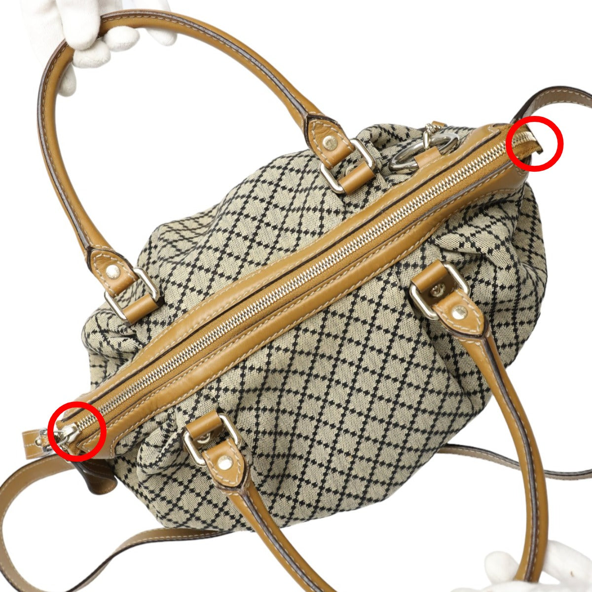 グッチ GUCCI トートバッグ
2WAYショルダーバッグ ディアマンテ キャンバス 247902 ベージュ×ブラウン 【SS】
【中古】