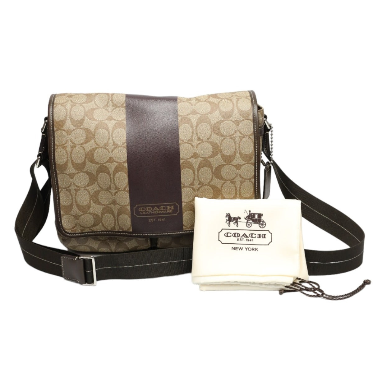 コーチ COACH ショルダーバッグ
メッセンジャーバッグ シグネチャー F70432 ブラウン 【SS】
【中古】