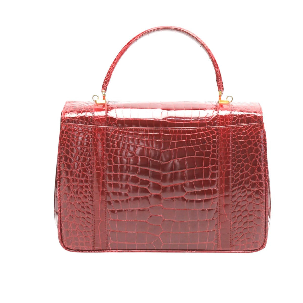 クロコダイル CROCODILE ハンドバッグ
2WAYバッグ レザー クロコ クロコダイル レッド 【SS】
【中古】