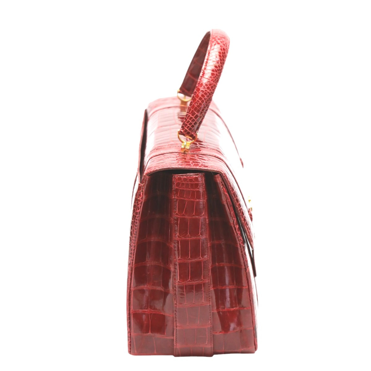 クロコダイル CROCODILE ハンドバッグ
2WAYバッグ レザー クロコ クロコダイル レッド 【SS】
【中古】