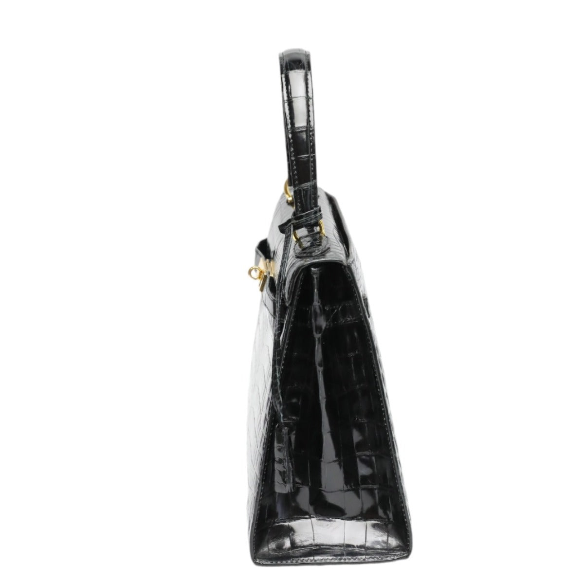 クロコダイル CROCODILE ハンドバッグ
ハンドバッグ 鍵ターンロック シャイニング クロコダイル ブラック 【SS】
【中古】