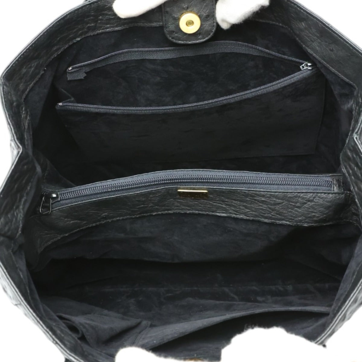 オーストリッチ ostrich ハンドバッグ
ハンドバッグ 黒×GP フルポイント オーストリッチ ブラック 【SS】
【中古】