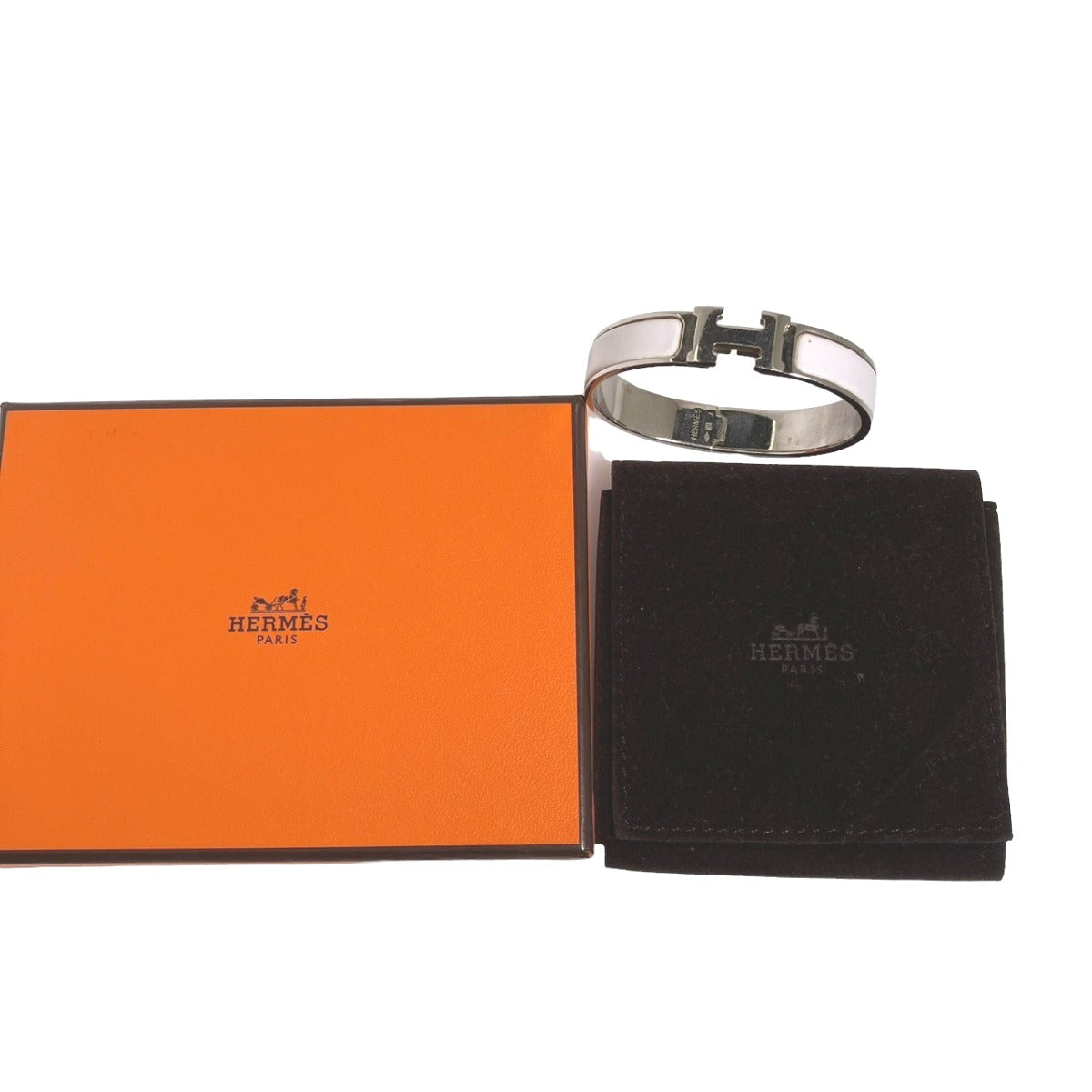 エルメス HERMES バングル
ブレスレット クリッククラック メタル ホワイト×シルバー 【SS】
【中古】