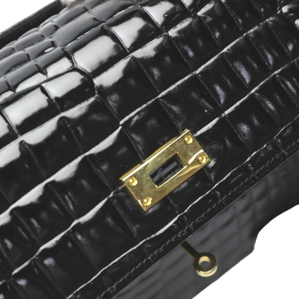クロコダイル CROCODILE ハンドバッグ
ハンドバッグ 金金具 クロコダイル ブラック 【SS】
【中古】