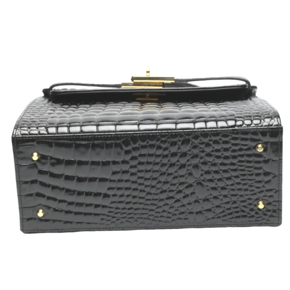 クロコダイル CROCODILE ハンドバッグ
ハンドバッグ 金金具 クロコダイル ブラック 【SS】
【中古】