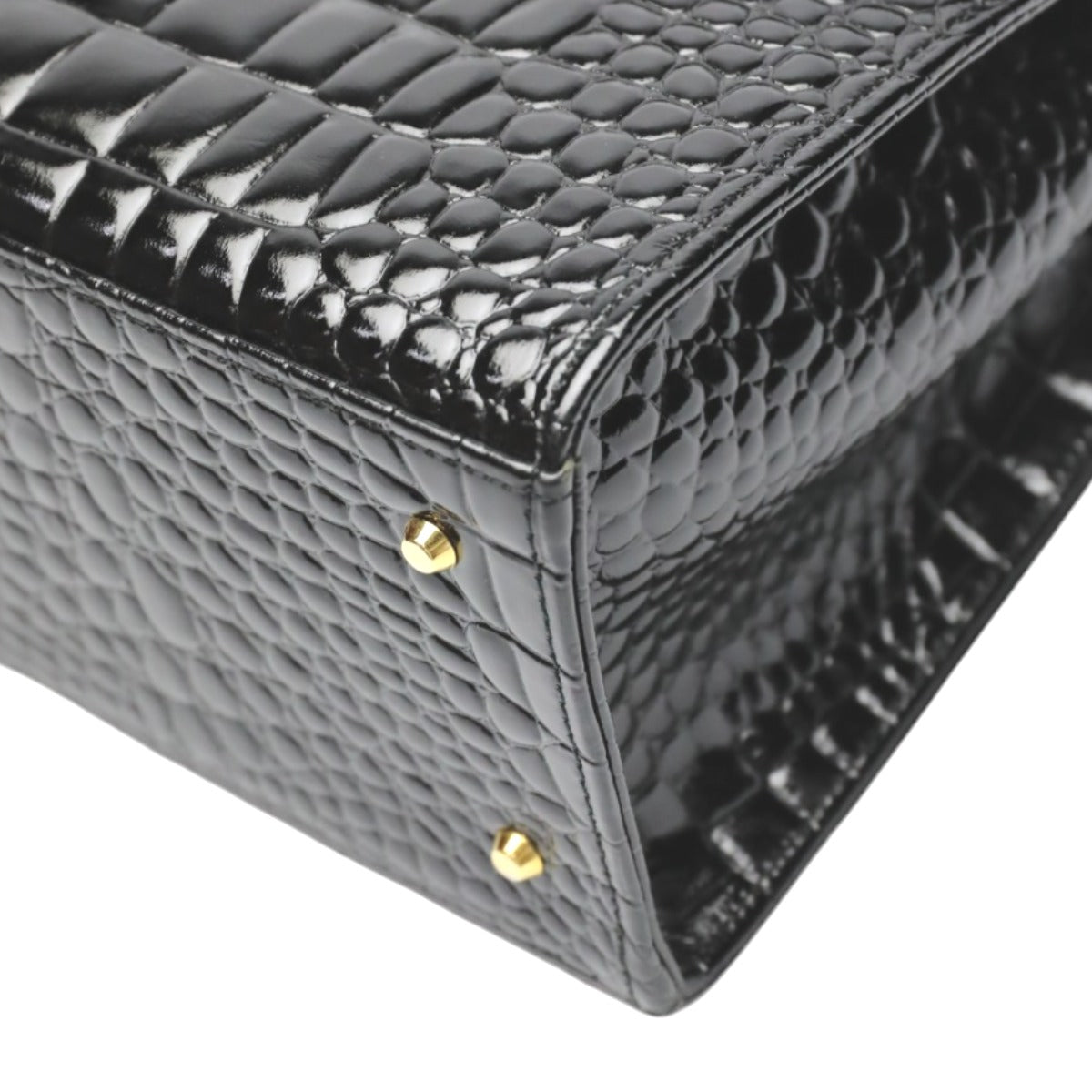 クロコダイル CROCODILE ハンドバッグ
ハンドバッグ 金金具 クロコダイル ブラック 【SS】
【中古】