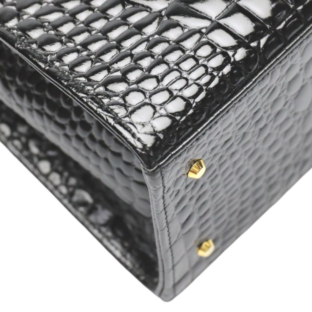 クロコダイル CROCODILE ハンドバッグ
ハンドバッグ 金金具 クロコダイル ブラック 【SS】
【中古】