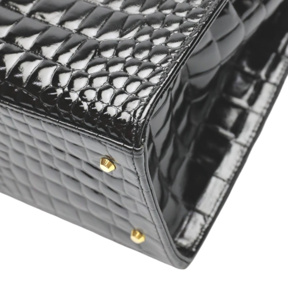 クロコダイル CROCODILE ハンドバッグ
ハンドバッグ 金金具 クロコダイル ブラック 【SS】
【中古】