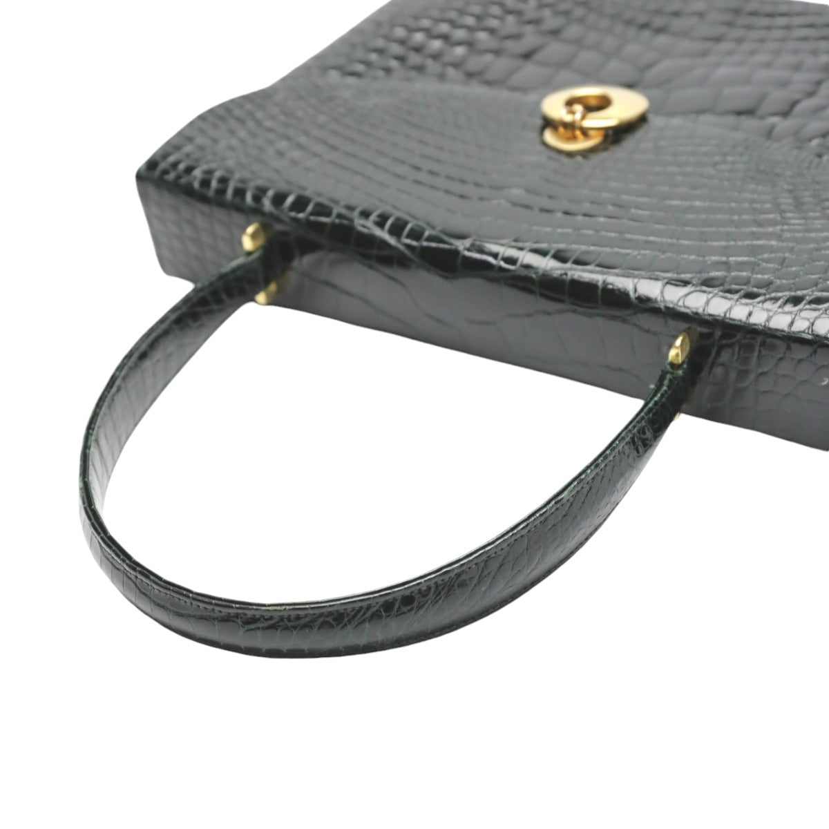 クロコダイル CROCODILE ハンドバッグ
ハンドバッグ クロコダイル ワニ革 クロコダイル グリーン 【SS】
【中古】