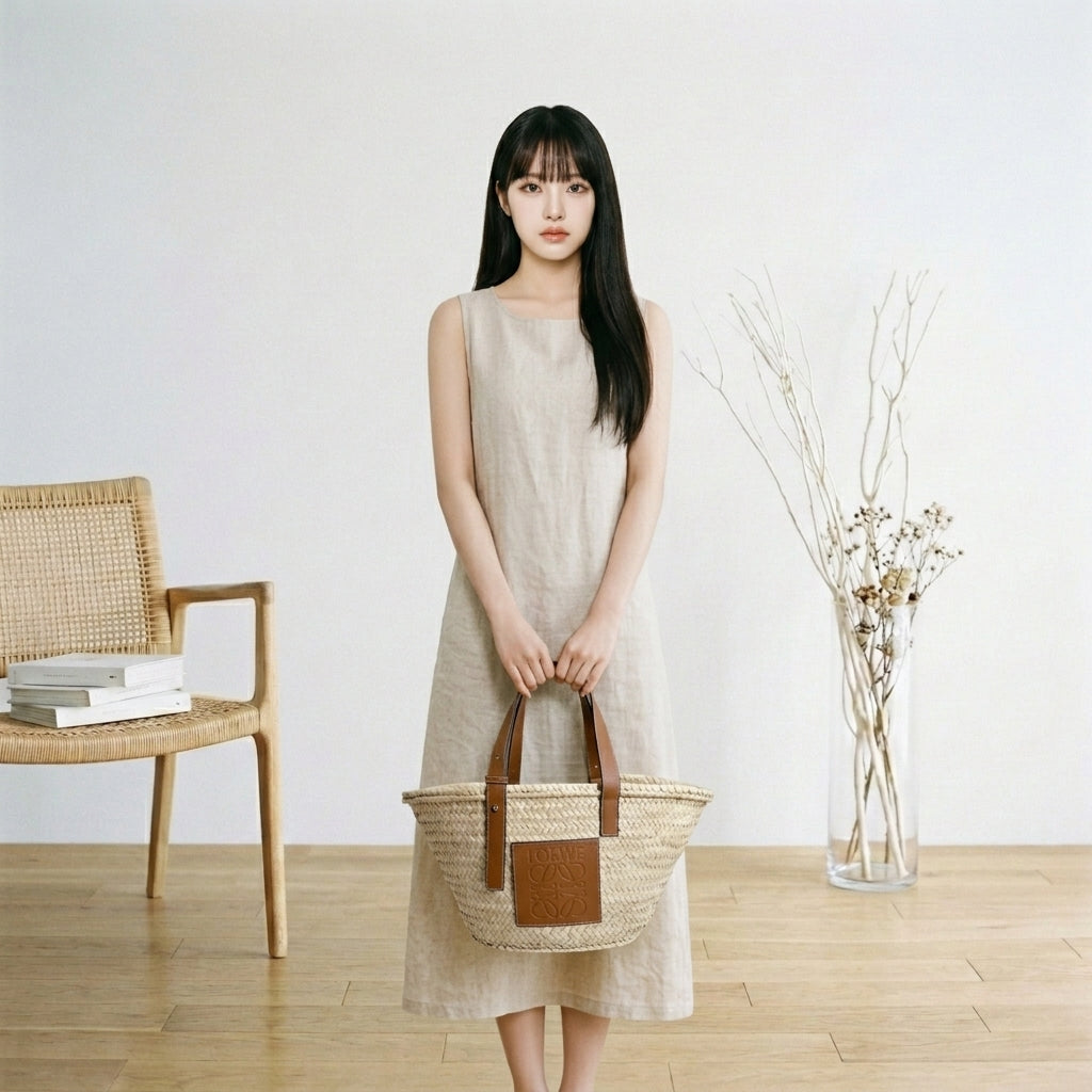 ロエベ LOEWE トートバッグ
バスケット ラフィア アナグラムロゴ レザー A223S92XAX ベージュ 【SS】
【中古】
