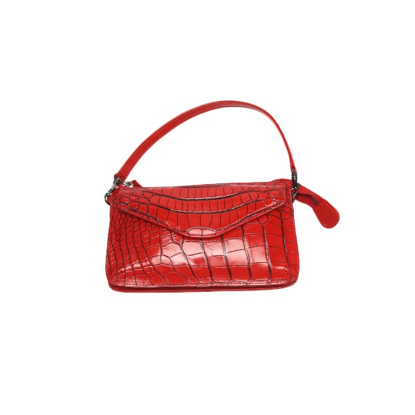 クロコダイル CROCODILE ショルダーバッグ
ポーチ 2WAY ポシェット クロコダイル LB-3079 レッド 【SS】