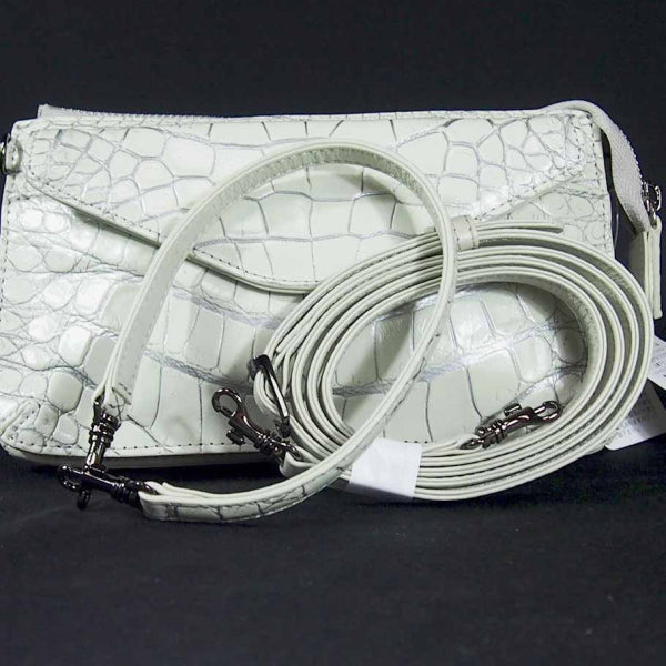 クロコダイル CROCODILE ショルダーバッグ
2WAYショルダーポシェット クロコダイル シルバーライン VANILLA LB-3079 ホワイト 【SS】