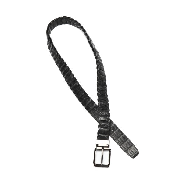 クロコダイル CROCODILE ベルト
ピンタイプバックル 編み込み長さ調整可能 ニッケル 35mm LJ-BG メタリック 【H】