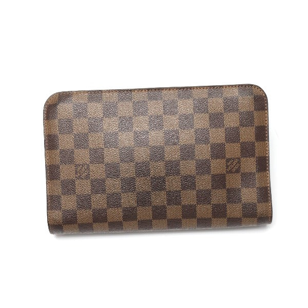 Louis Vuitton LOUIS VUITTON Second Bag
 Damier Ebene Saint Louis Damier Canvas Clutch Bag N51993 Brown LV
 [SS]
 【second hand】 