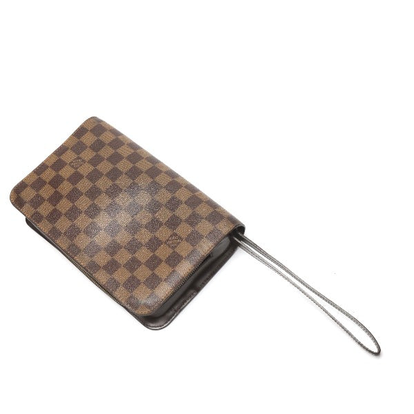 Louis Vuitton LOUIS VUITTON Second Bag
 Damier Ebene Saint Louis Damier Canvas Clutch Bag N51993 Brown LV
 [SS]
 【second hand】 