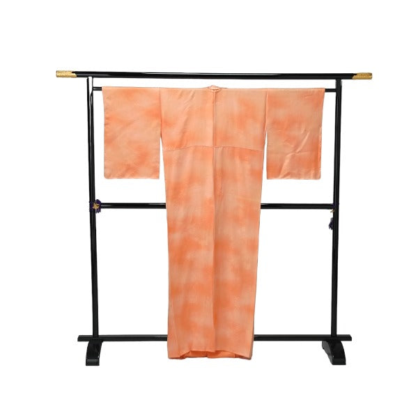 Homongi and Tsukesage
 Kimono, Japanese clothing, Goshogurumaori, lined long kimono, pure silk, persimmon color [SS]
 【second hand】 