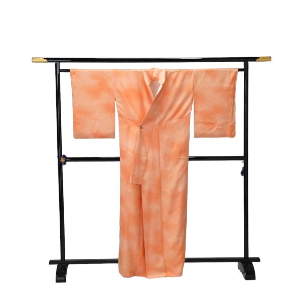 Homongi and Tsukesage
 Kimono, Japanese clothing, Goshogurumaori, lined long kimono, pure silk, persimmon color [SS]
 【second hand】 