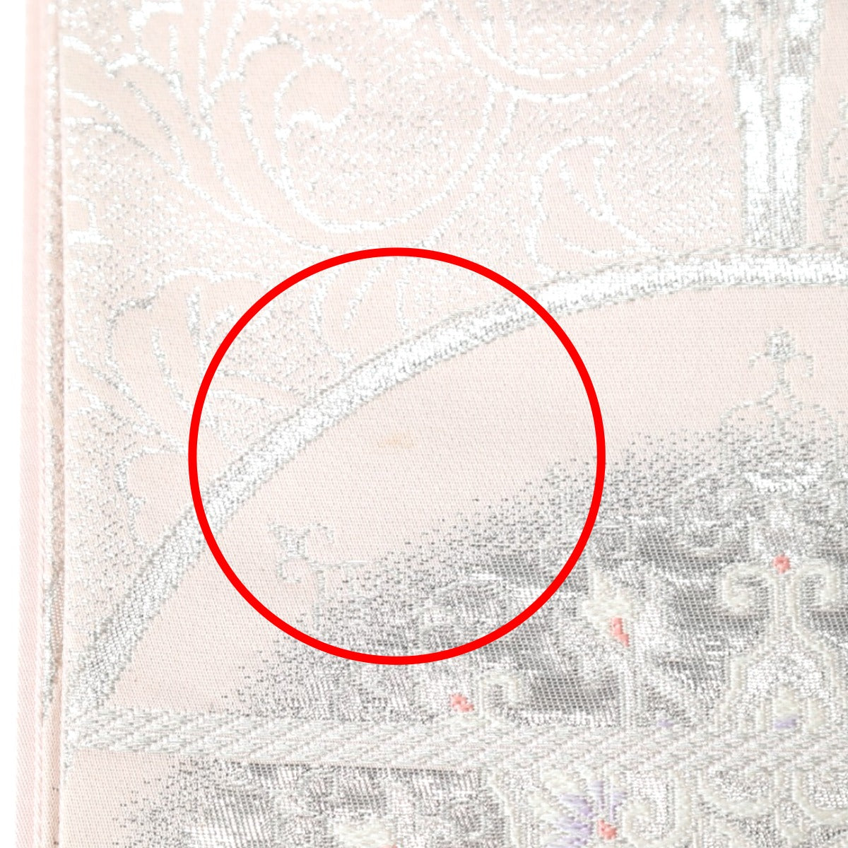 Obi
 Platinum-containing pure silk pink [H]
 【second hand】 