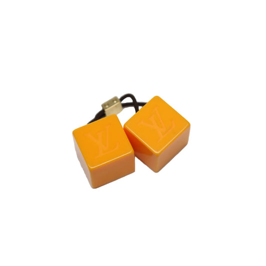 ルイヴィトン LOUIS VUITTON その他小物
 ヘアキューブ ヘアゴム オレンジ LV
 【SS】
 【中古】