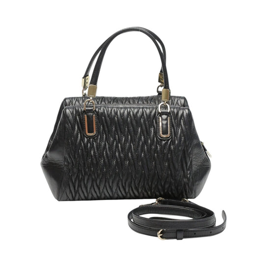 コーチ COACH ハンドバッグ
 2wayショルダーバック サッチェル マディソン レザー F49723 ブラック 【SS】
 【中古】