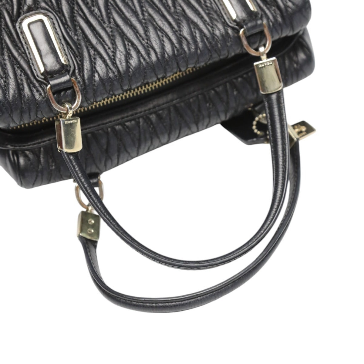コーチ COACH ハンドバッグ
 2wayショルダーバック サッチェル マディソン レザー F49723 ブラック 【SS】
 【中古】