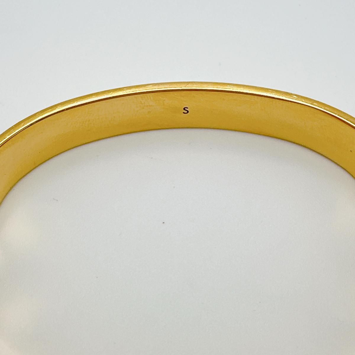 ルイヴィトン LOUIS VUITTON ブレスレット
 カフ ナノグラム モノグラム Sサイズ M00251 ゴールド LV
 【SS】
 【中古】