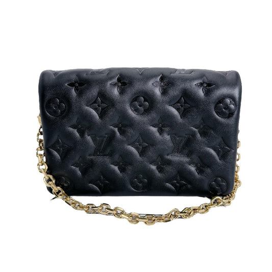 ルイヴィトン LOUIS VUITTON ショルダーバッグ
 ショルダーバッグ モノグラム ポシェット・クッサン ラムスキン M82116 ブラック LV
 【SS】
 【中古】
