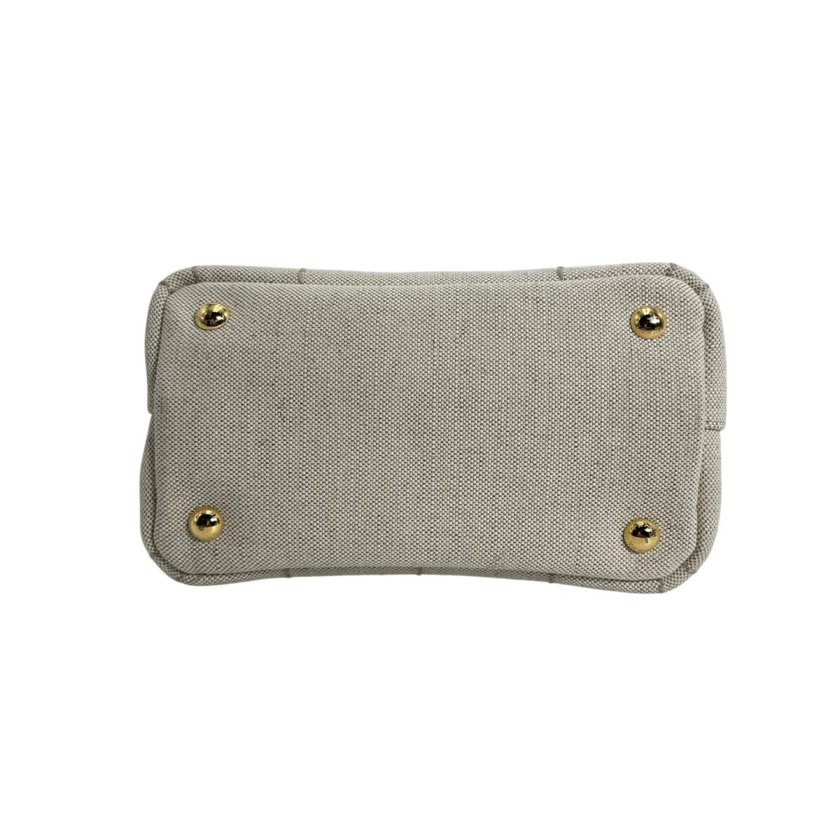 プラダ PRADA ハンドバッグ
 2wayバッグ コットン 1BA038 ベージュ 【SS】
 【中古】