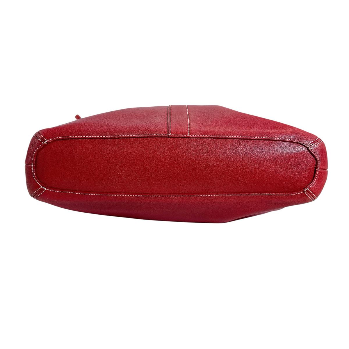 コーチ COACH ショルダーバッグ
 トートバッグ タッセル 斜めがけ レザー 9177 レッド 【SS】
 【中古】