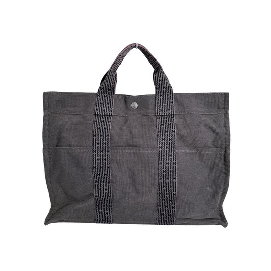エルメス HERMES トートバッグ
 ビジネスバッグ エールラインMM キャンバス グレー 【SS】
 【中古】