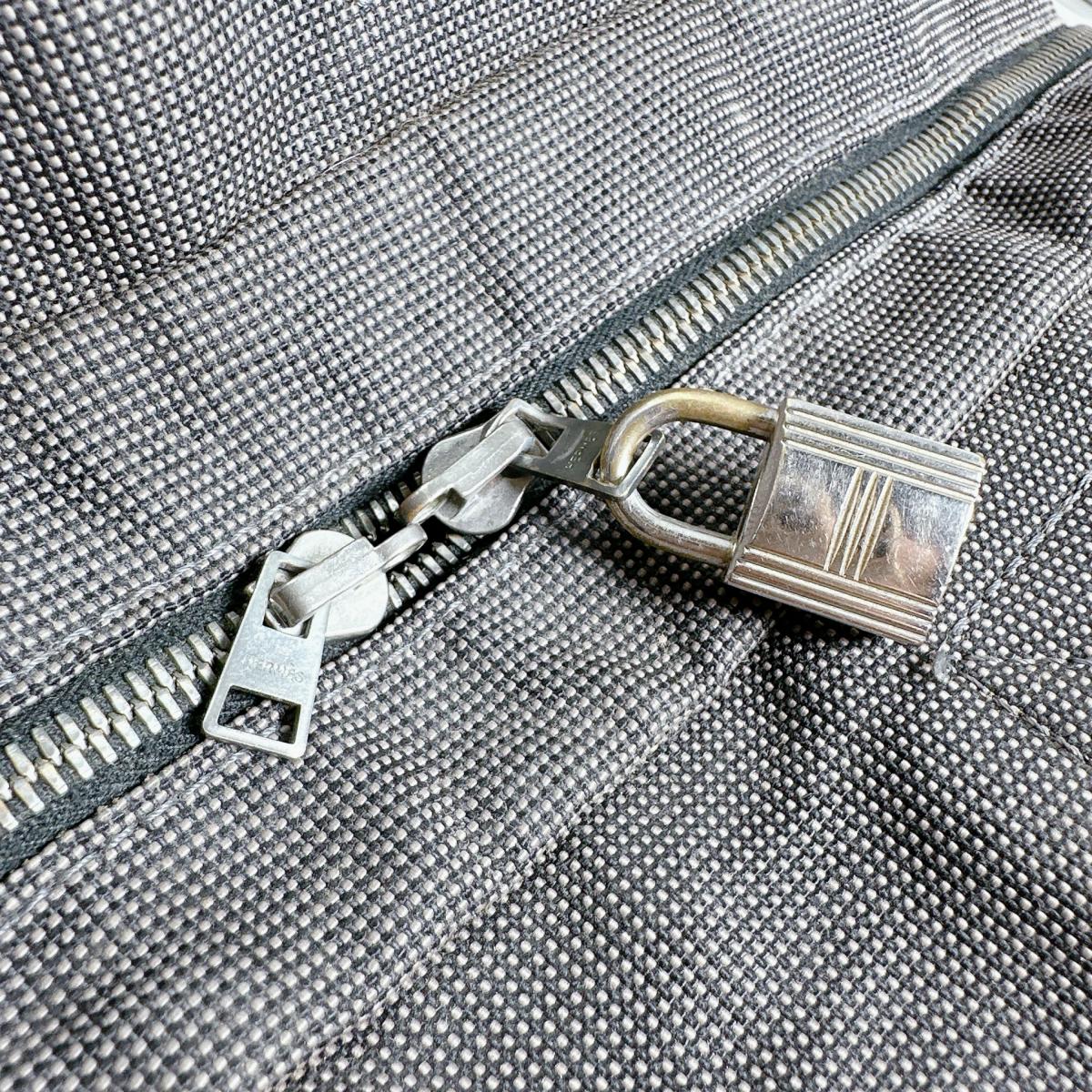 エルメス HERMES トートバッグ
 ビジネスバッグ エールラインMM キャンバス グレー 【SS】
 【中古】