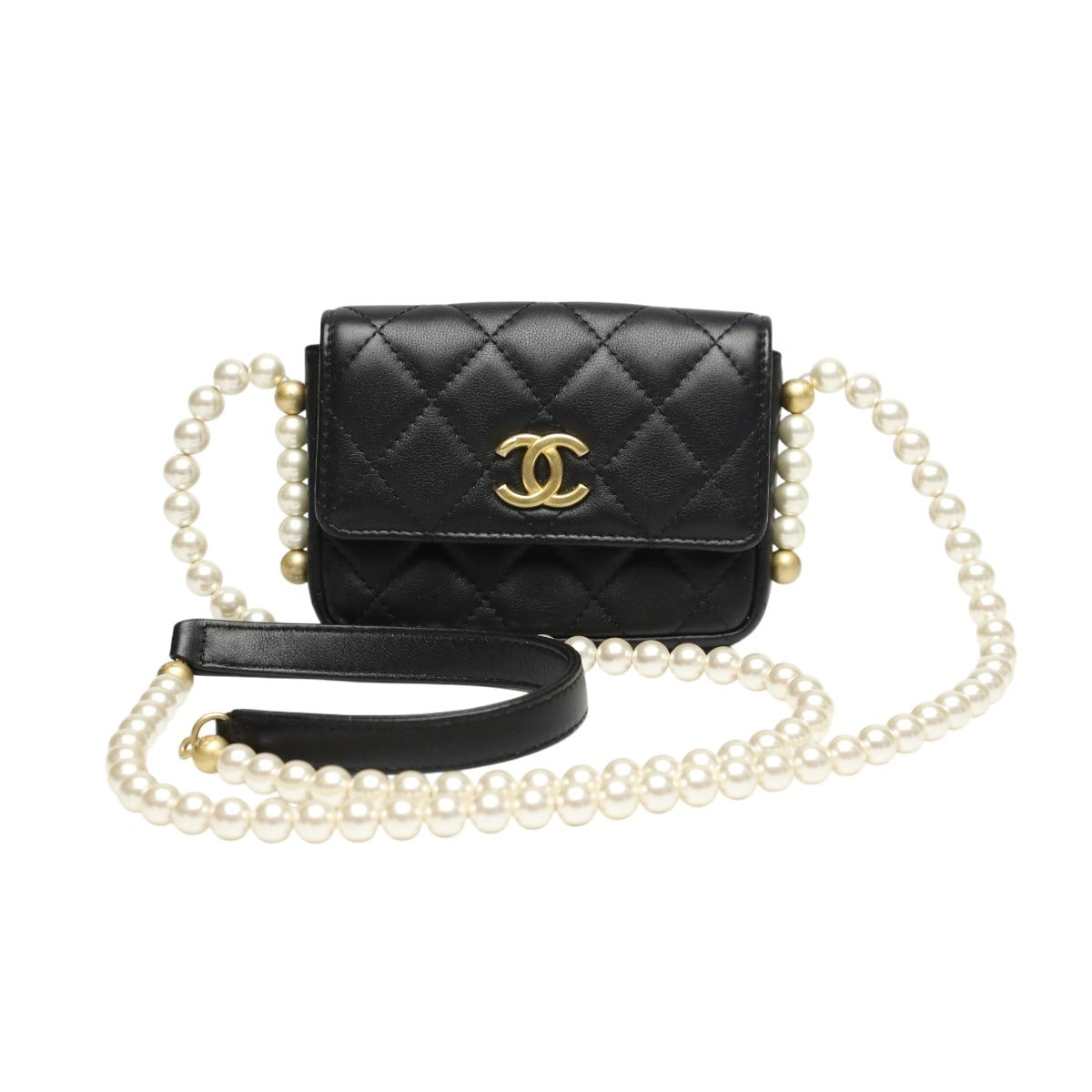 シャネル CHANEL ショルダーバッグ
 ショルダーバッグ ミニ マトラッセ ラムスキン ブラック 【SS】
 【中古】